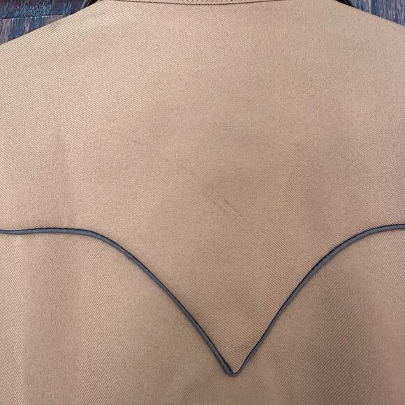 RARE NWT H Bar C El Dorado Western Shirt Men’s S 14½” Copper Brown Embroidered - Picture 12 of 13